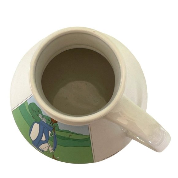 Vintage Golf Mug Curtis Swan Otagiri Wide No Spill Travel Mug 10 oz  Coffee Tea - Picture 4 of 7